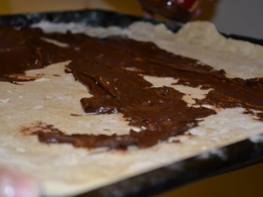 Pizza s nutelou a bananem